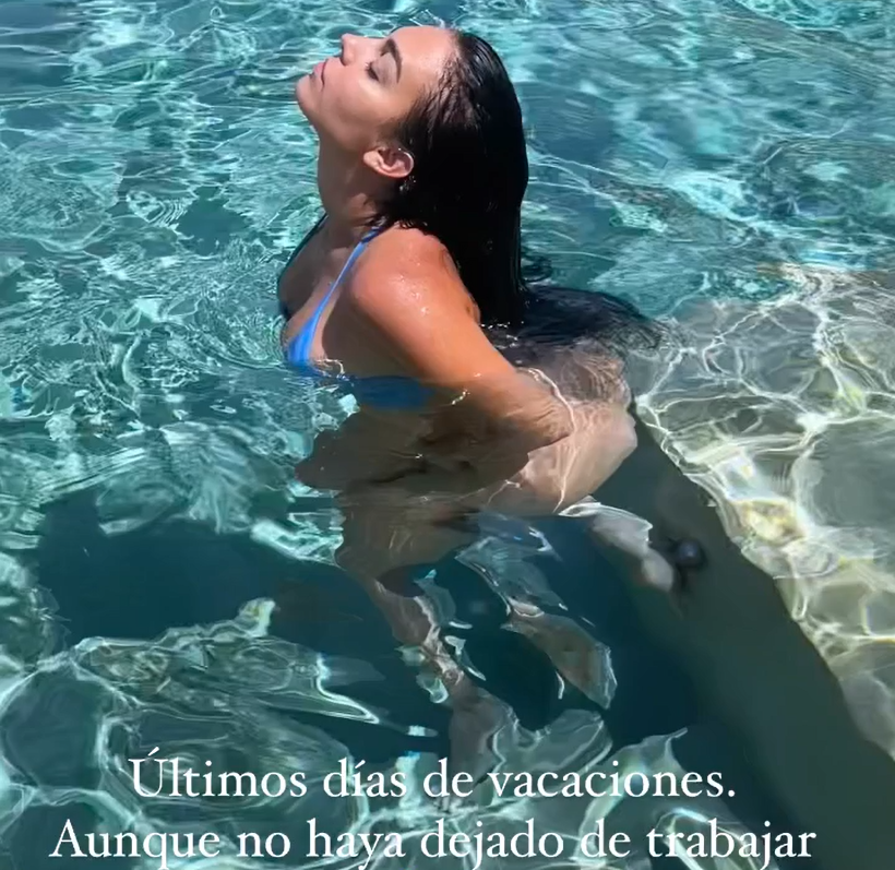 جورجينا تلهب مشاعر متابعيها بالسباحة بالبيكيني خيط وسط أزمة مع رونالدو